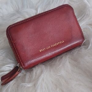 Want Les Essentiels Red Leather Wallet